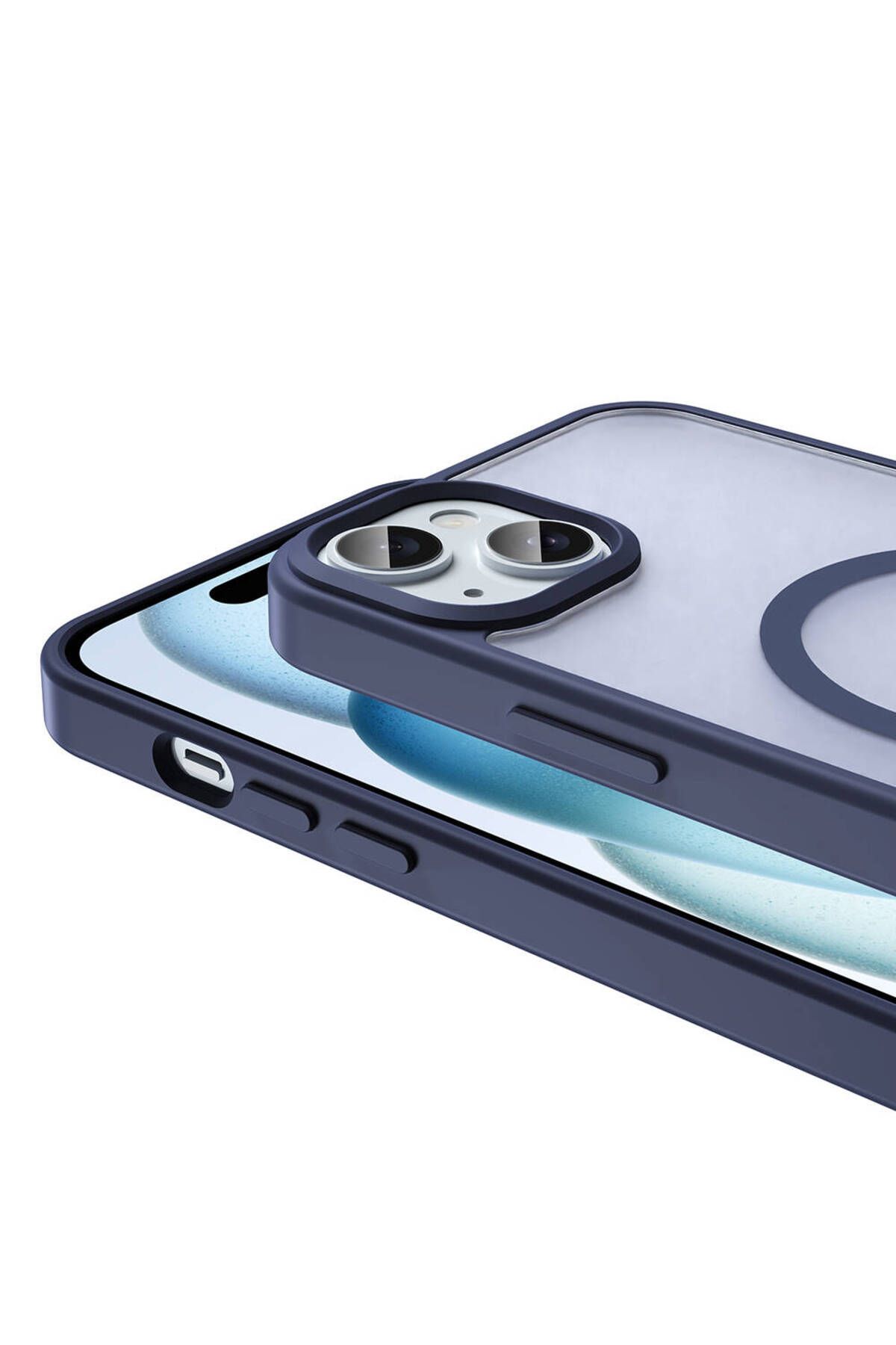 iPhone 15 Plus Kılıf Magsafe Şarj Özellikli Mat Arka Yüzey Zore Sio Kapak-Siyah iPhone 15 Plus Kılıf Magsafe Şarj Özellikli Mat Arka Yüzey Zore Sio Kapak-Siyah