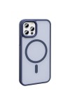 iPhone 12 Pro Kılıf Magsafe Şarj Özellikli Mat Arka Yüzey Zore Sio Kapak-Lacivert iPhone 12 Pro Kılıf Magsafe Şarj Özellikli Mat Arka Yüzey Zore Sio Kapak-Lacivert