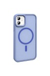 iPhone 11 Kılıf Magsafe Şarj Özellikli Mat Arka Yüzey Zore Sio Kapak-Lacivert iPhone 11 Kılıf Magsafe Şarj Özellikli Mat Arka Yüzey Zore Sio Kapak-Lacivert