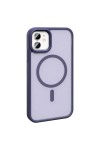 iPhone 11 Kılıf Magsafe Şarj Özellikli Mat Arka Yüzey Zore Sio Kapak-Lacivert iPhone 11 Kılıf Magsafe Şarj Özellikli Mat Arka Yüzey Zore Sio Kapak-Lacivert