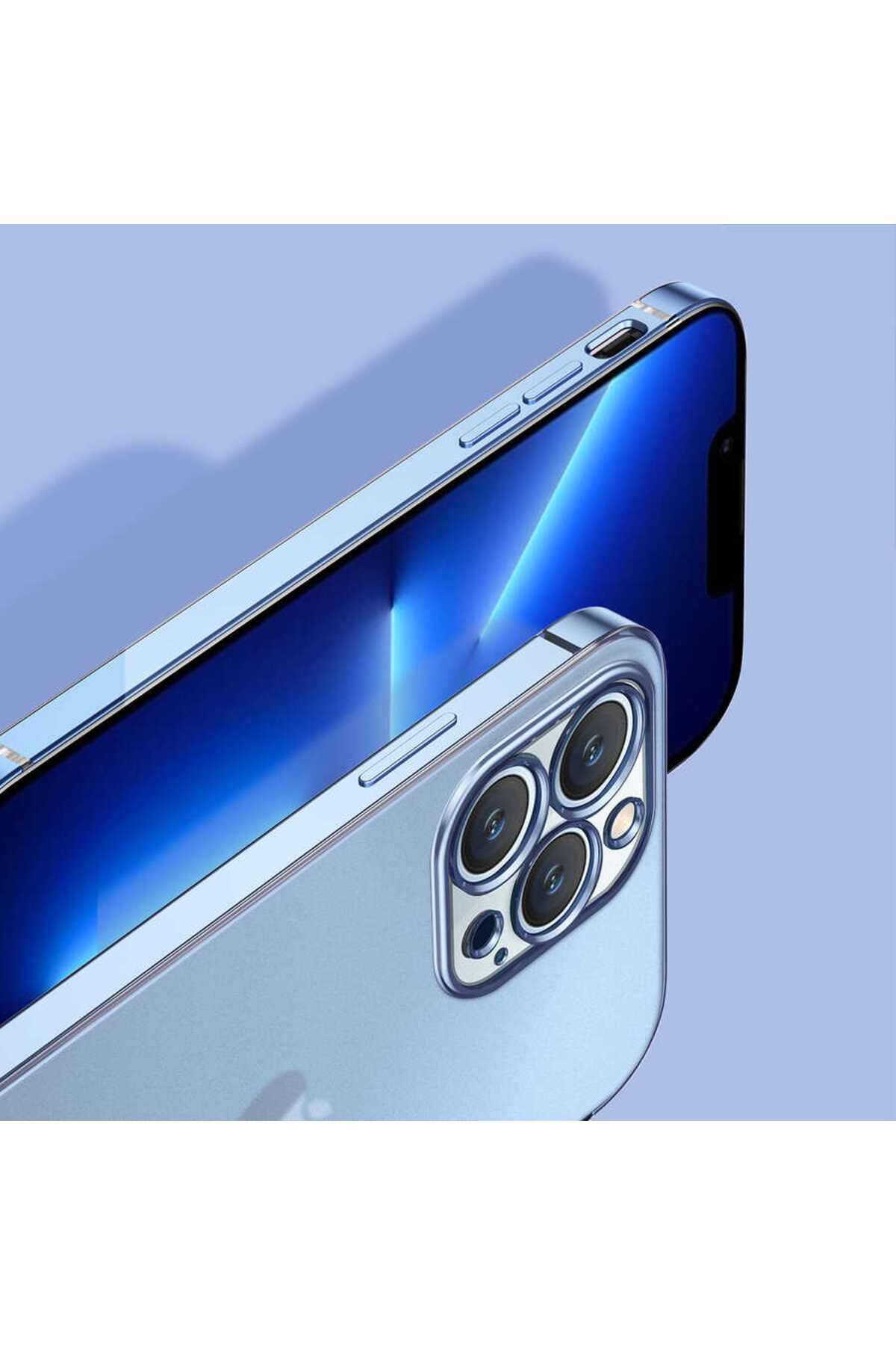 iPhone 12 Pro Max Uyumlu CSM Zore Mat Gbox Kılıf-Mavi iPhone 12 Pro Max Uyumlu CSM Zore Mat Gbox Kılıf-Mavi