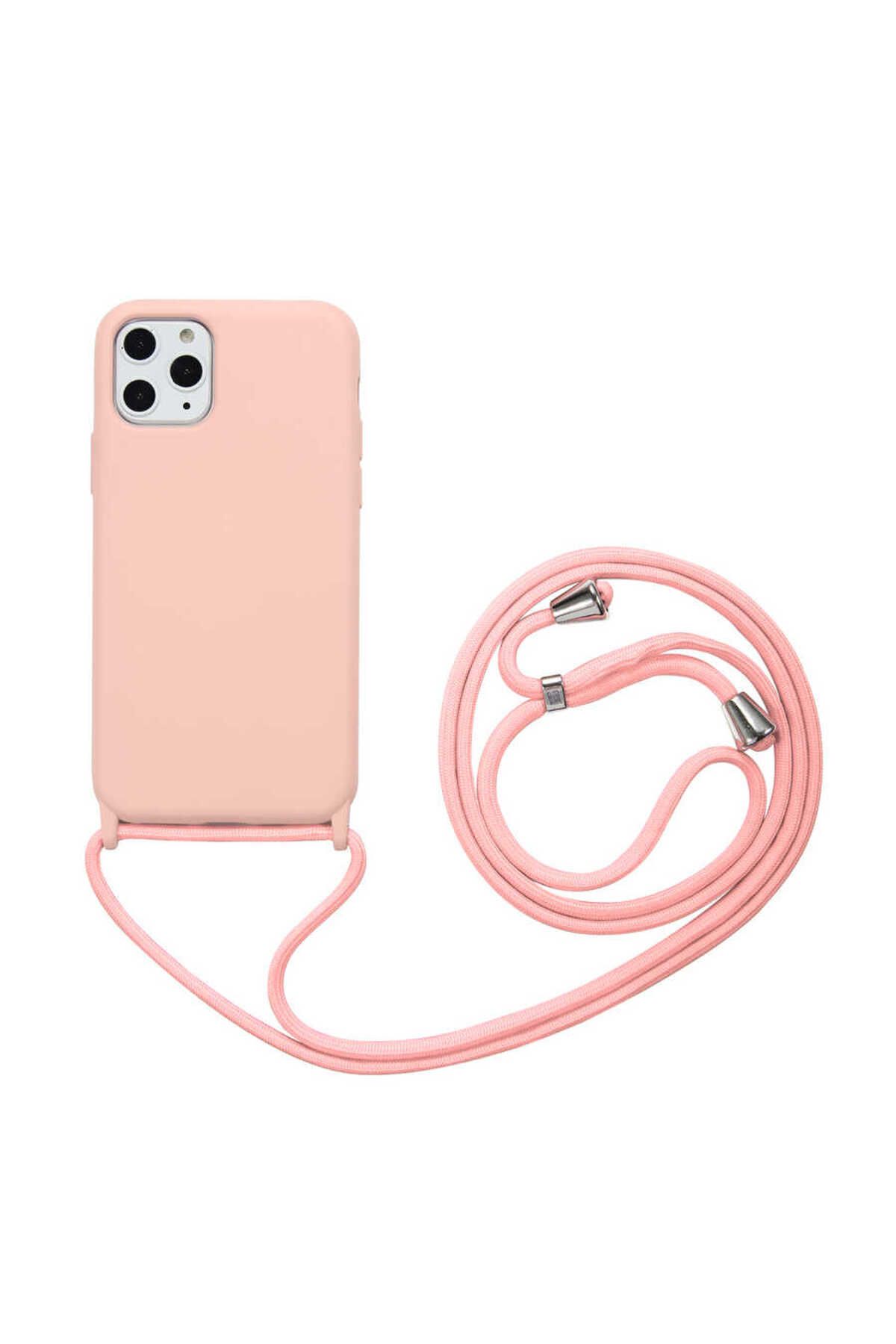 iPhone 11 Pro Uyumlu Zore Ropi Kılıf-Pembe Açık