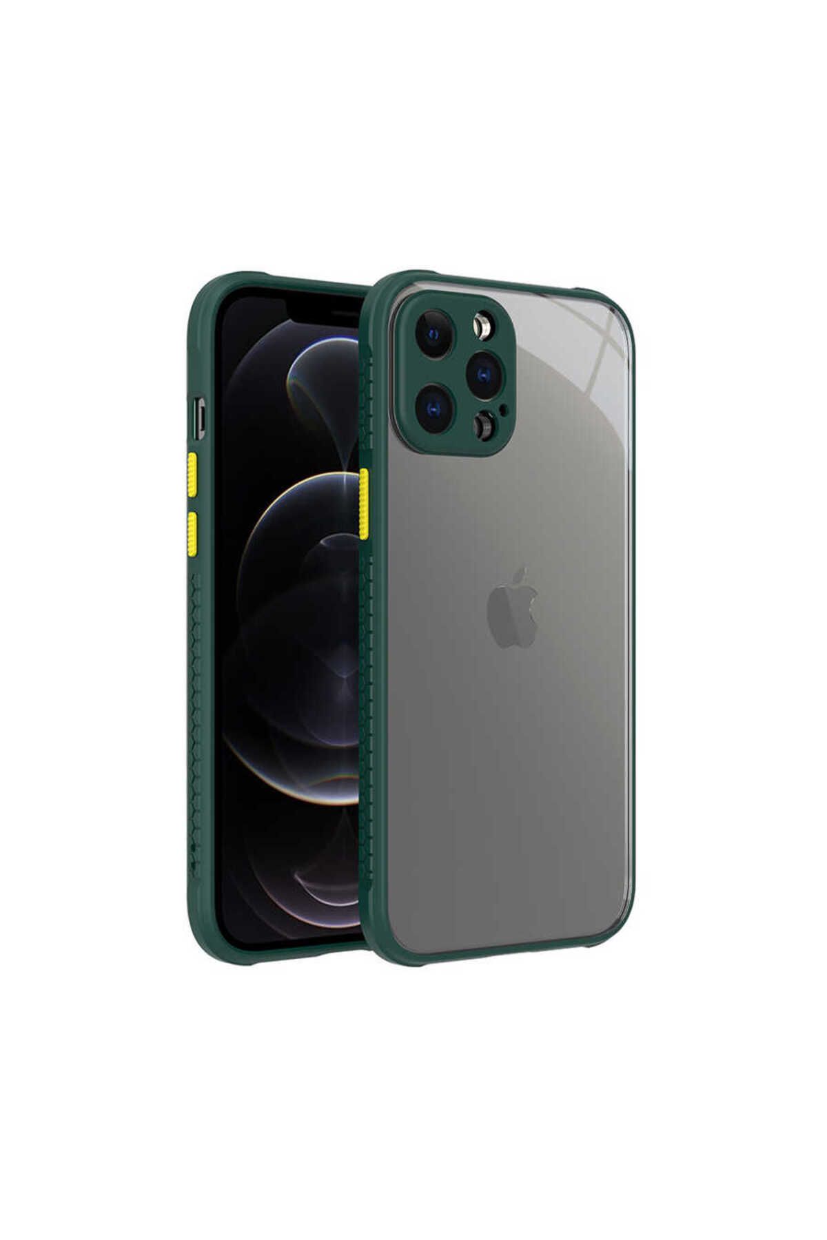 iPhone 12 Pro Max Uyumlu  Kaff Kılıf-Koyu Yeşil