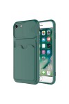iPhone SE 2022 Uyumlu Kartix Kılıf-Koyu Yeşil iPhone SE 2022 Uyumlu Kartix Kılıf-Koyu Yeşil