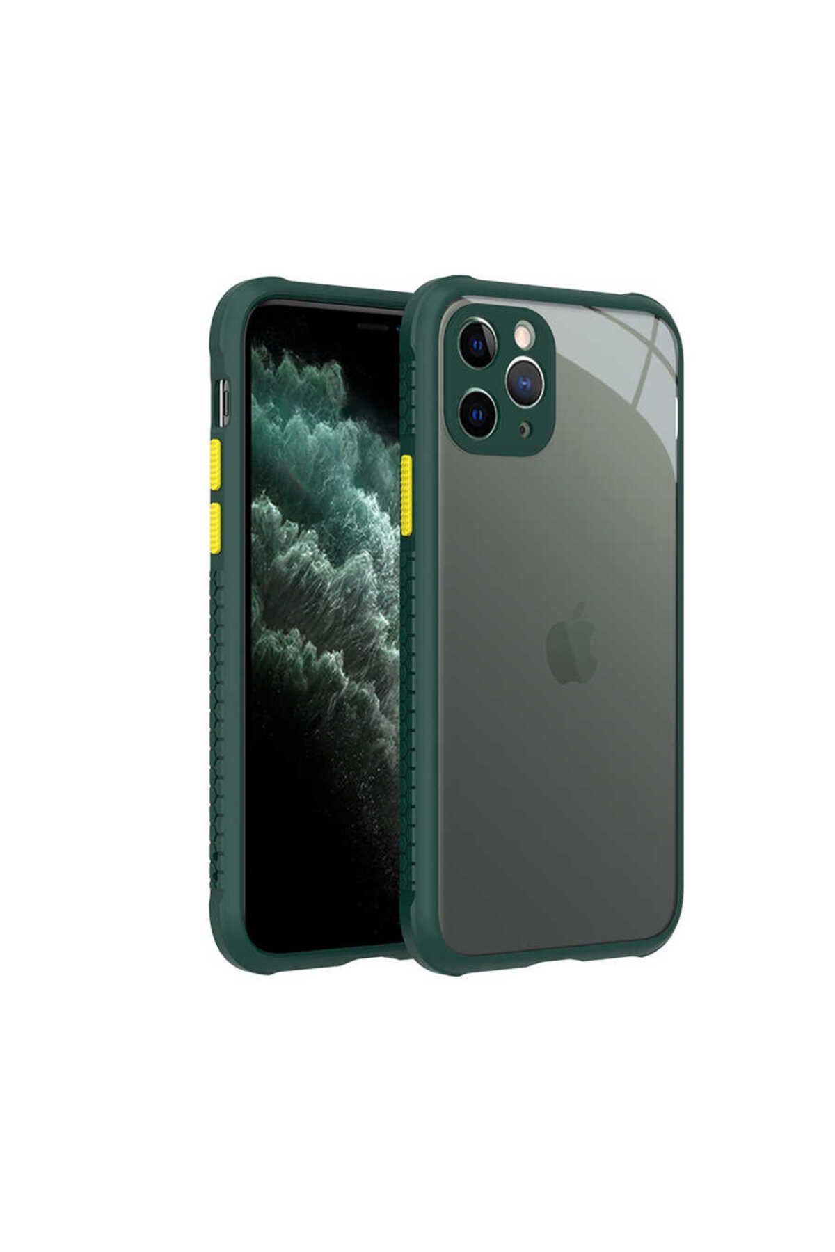 iPhone 11 Pro Uyumlu  Kaff Kılıf-Koyu Yeşil