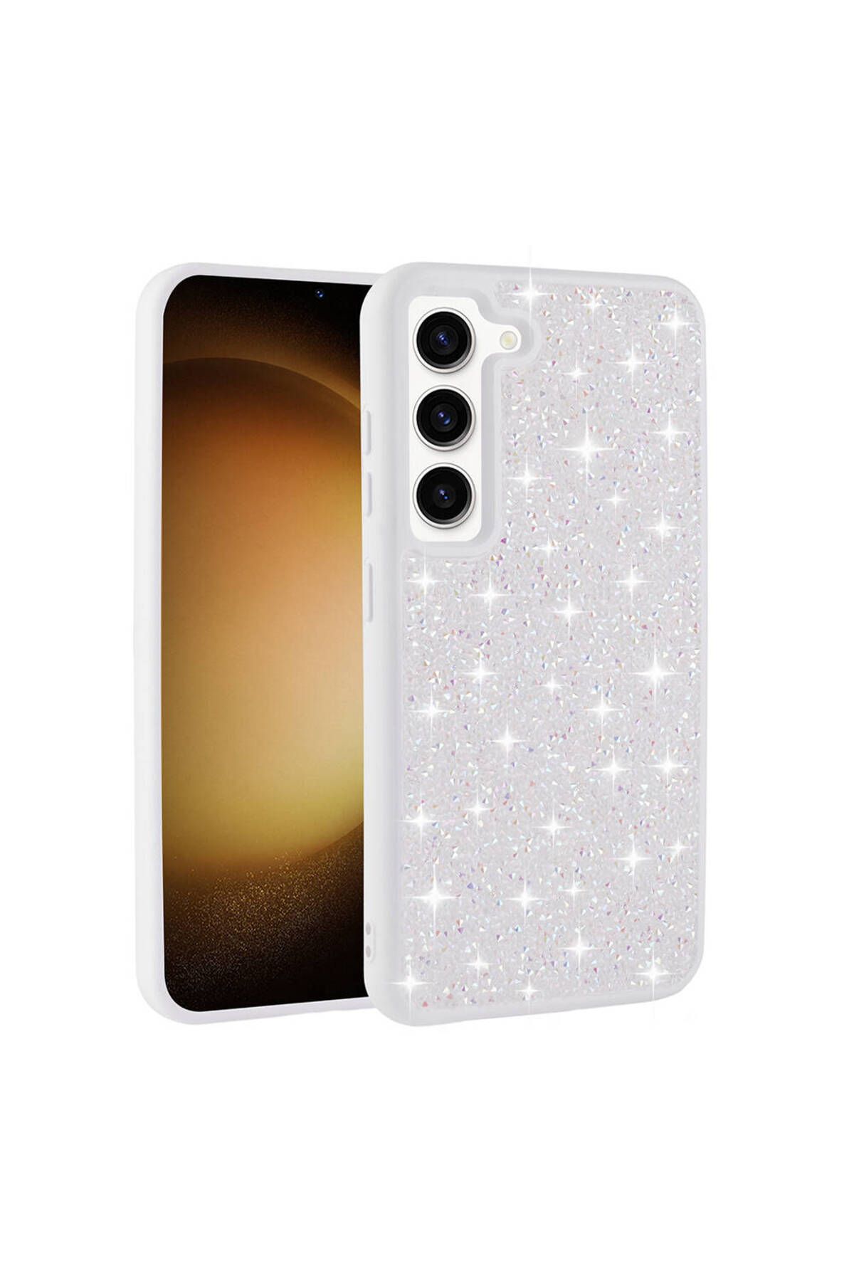Galaxy S23 Uyumlu Parlak Taşlı Tasarım Pırlanta Zore Kılıf-Gri Galaxy S23 Uyumlu Parlak Taşlı Tasarım Pırlanta Zore Kılıf-Gri