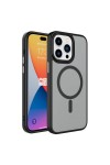 iPhone 15 Pro Uyumlu Mat Arka Yüzey Wireless Şarj Özellikli Zore Flet Magsafe Kılıf-Siyah iPhone 15 Pro Uyumlu Mat Arka Yüzey Wireless Şarj Özellikli Zore Flet Magsafe Kılıf-Siyah