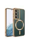 Galaxy S23 Uyumlu Magsafe Wireless Şarj Özellikli CSM Zore Setro Silikon-Gold Galaxy S23 Uyumlu Magsafe Wireless Şarj Özellikli CSM Zore Setro Silikon-Gold