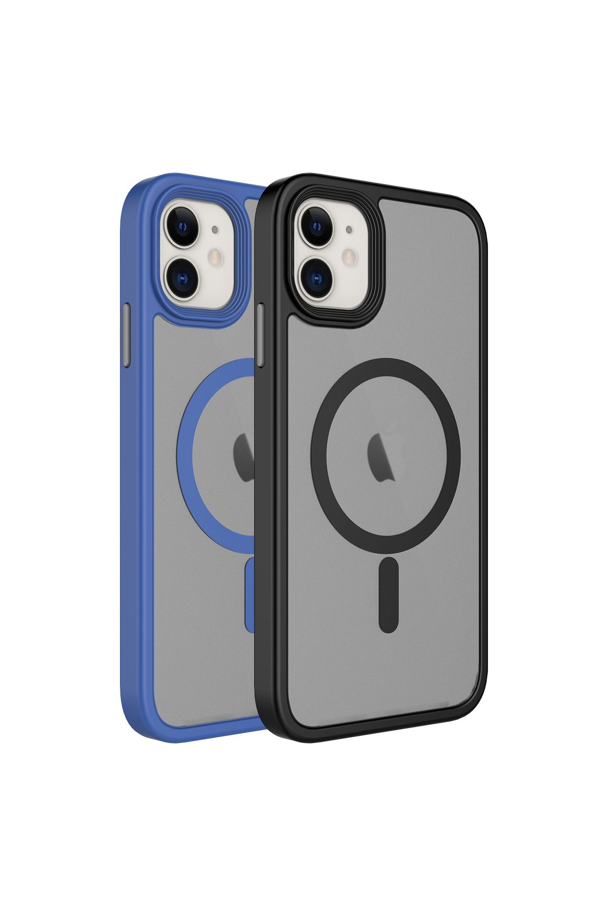 iPhone 11 Uyumlu Mat Arka Yüzey Wireless Şarj Özellikli Zore Flet Magsafe Kılıf-Derin Mor
