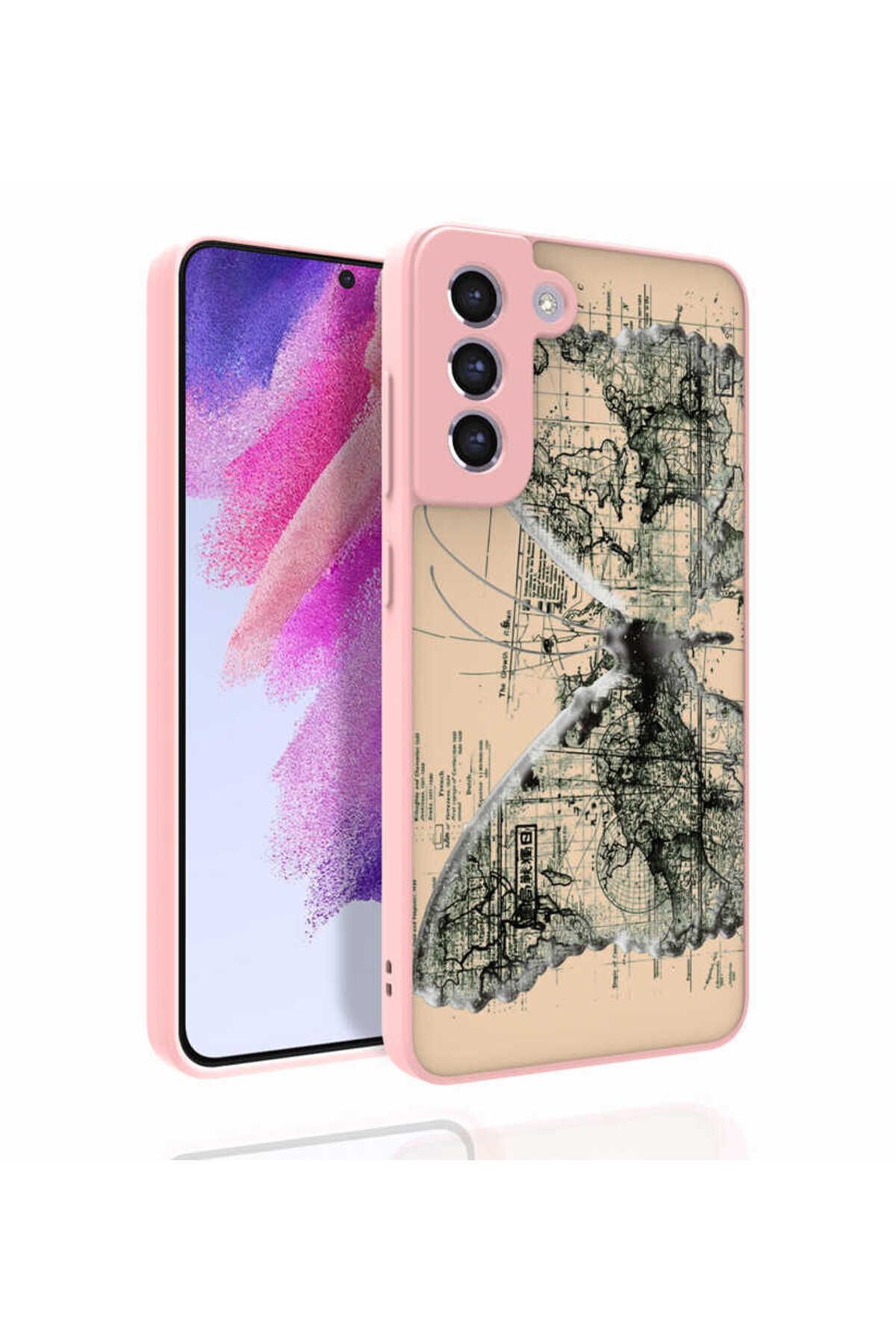 Galaxy S21 FE Uyumlu Desenli Kamera Korumalı Parlak CSK Zore Nora Kılıf-NO4