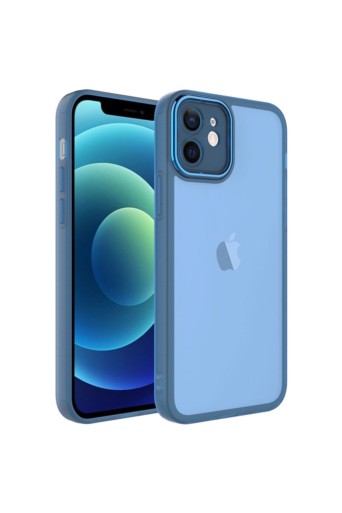 iPhone 11 Uyumlu Kamera Korumalı Transparan Zore Post Kılıf-Mavi