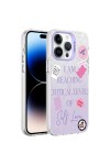 Apple iPhone 14 Pro Max Uyumlu Kılıf Mermer Desenli Zore Marbello Kapak (Mor) Apple iPhone 14 Pro Max Uyumlu Kılıf Mermer Desenli Zore Marbello Kapak (Mor)