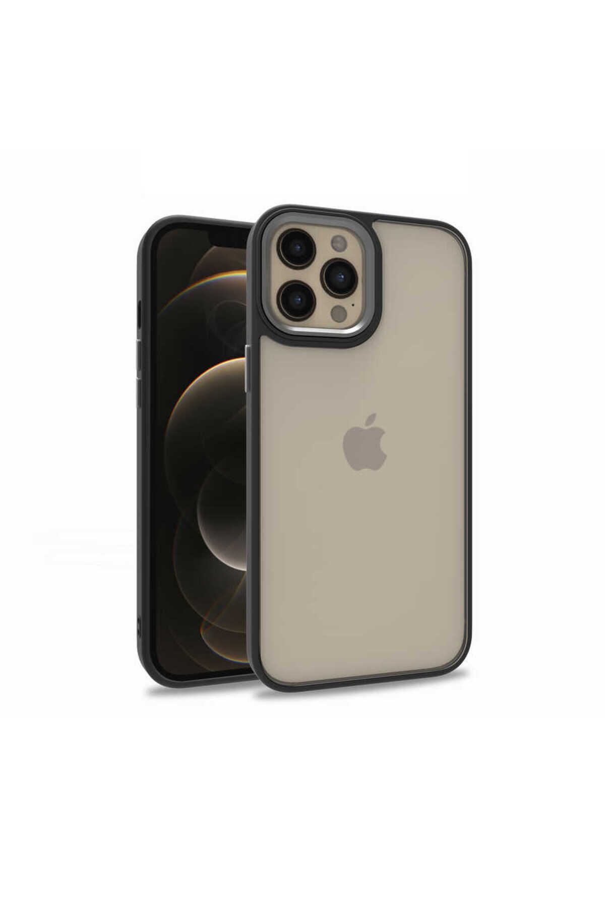 iPhone 12 Pro Max Uyumlu CSK Zore Flora Kılıf-Siyah