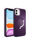 iPhone 11 Uyumlu Magsafe Wireless Şarj Özellikli CSK Zore Stil Kılıf-Derin Mor iPhone 11 Uyumlu Magsafe Wireless Şarj Özellikli CSK Zore Stil Kılıf-Derin Mor