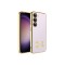 Galaxy S23 Uyumlu Kamera Korumalı Logo Gösteren CSM Zore Omega Kılıf-Gold