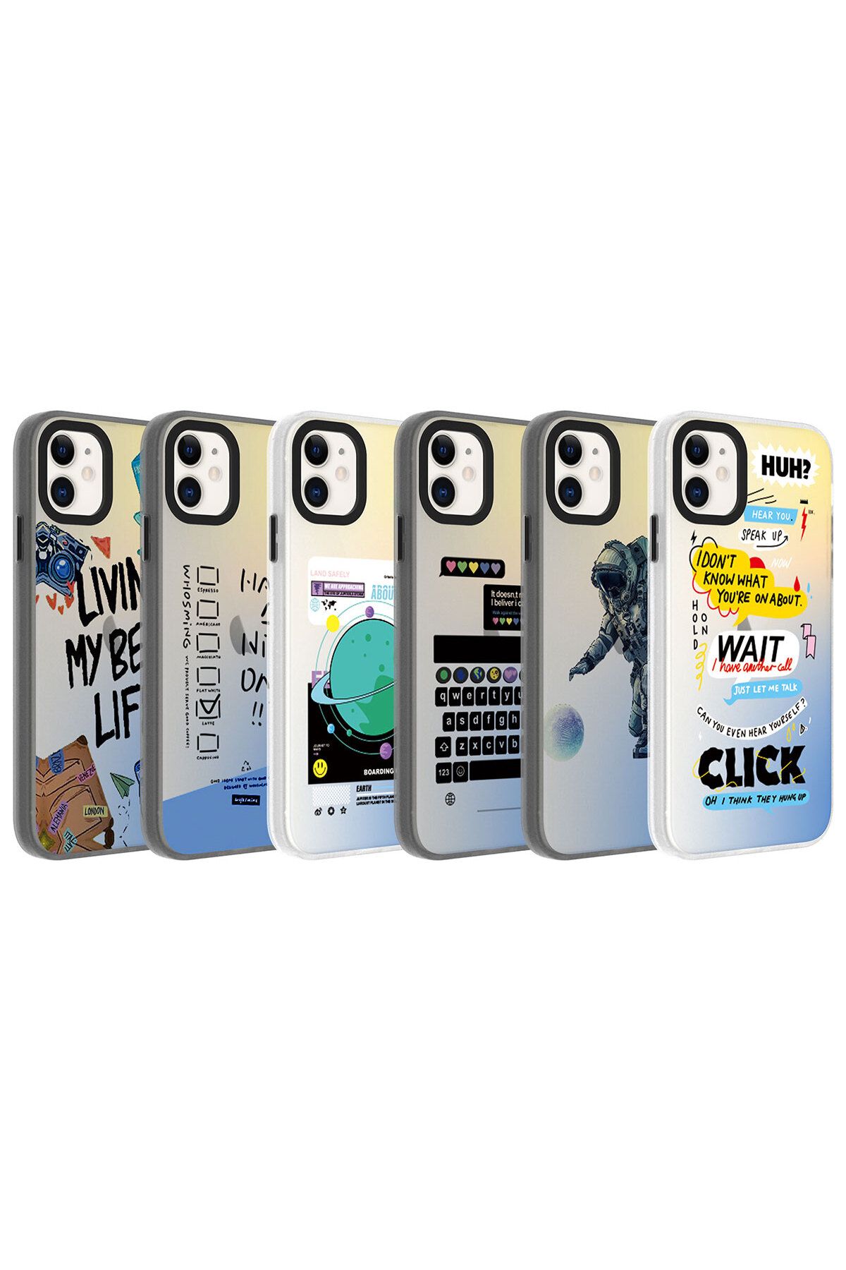 iPhone 11 Uyumlu Desenli   Dragon Sert Kılıf-Astronot