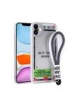 iPhone 11 Uyumlu Desenli El Askılı İpli Astana Silikon Kılıf-Duty Free iPhone 11 Uyumlu Desenli El Askılı İpli Astana Silikon Kılıf-Duty Free