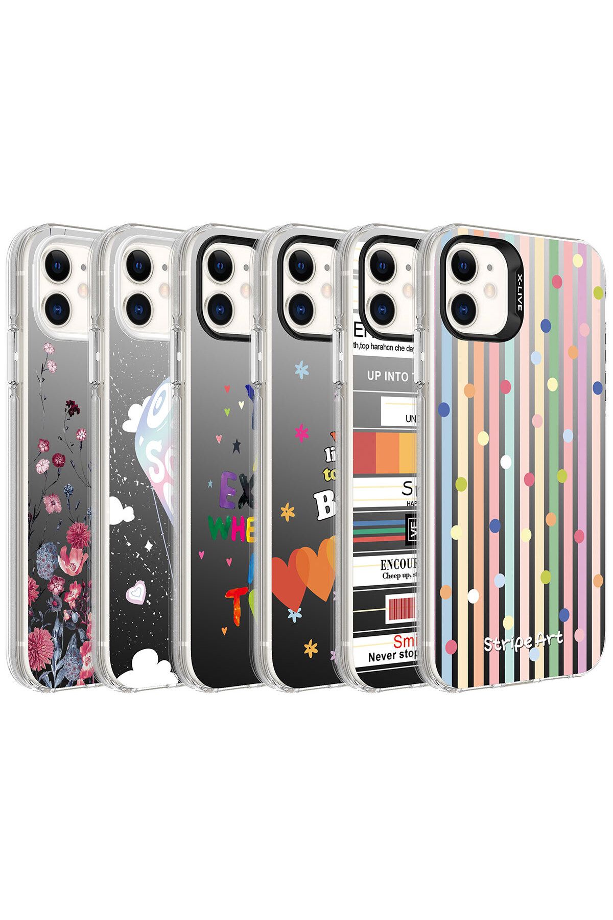iPhone 11 Uyumlu Desenli  Silver Sert Kılıf-Mottolar