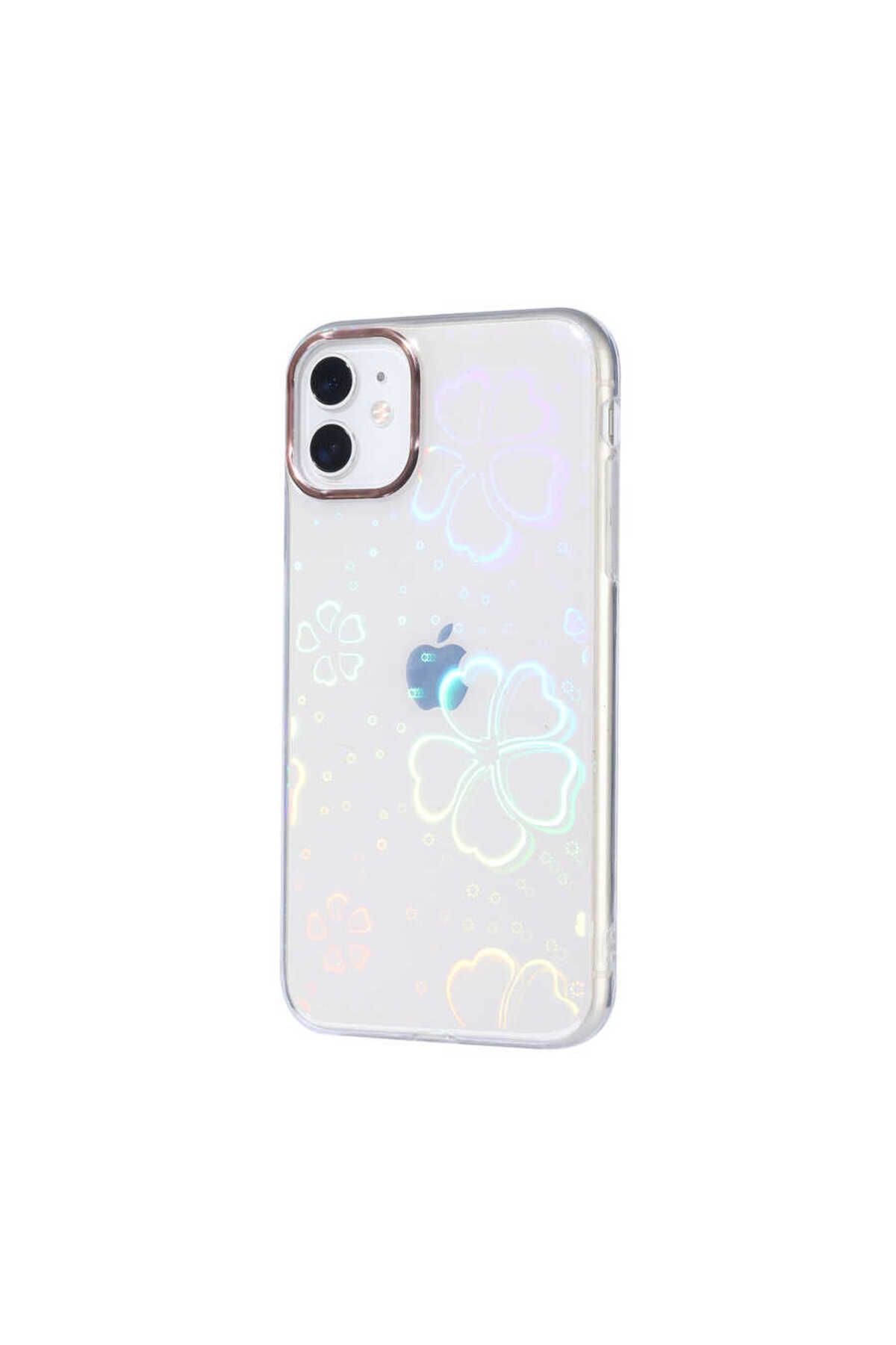 iPhone 11 Uyumlu   Sidney Desenli Sert Kılıf-Flower No3