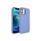 iPhone 11 Uyumlu Metal Çerçeve ve Buton Tasarımlı Sert Botox Kılıf-Lavendery Gray