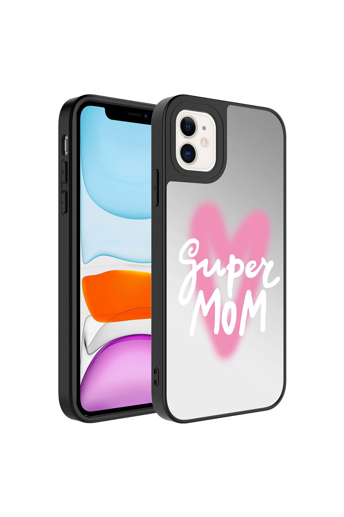 iPhone 11 Uyumlu Aynalı Desenli Kamera Korumalı Parlak Zore Mirror Kılıf