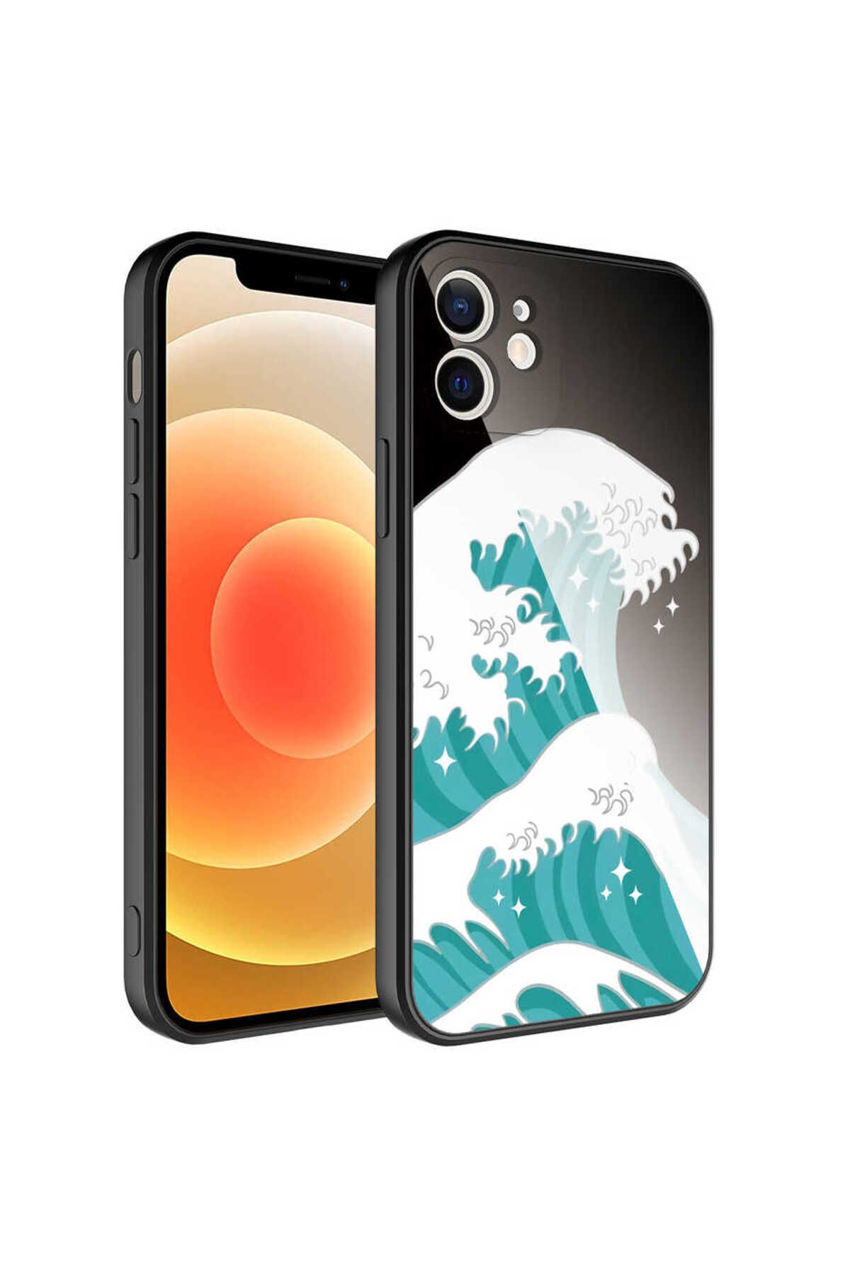 iPhone 11 Uyumlu Kamera Korumalı Desenli Sert Silikon Zore Epoksi Kılıf-NO9