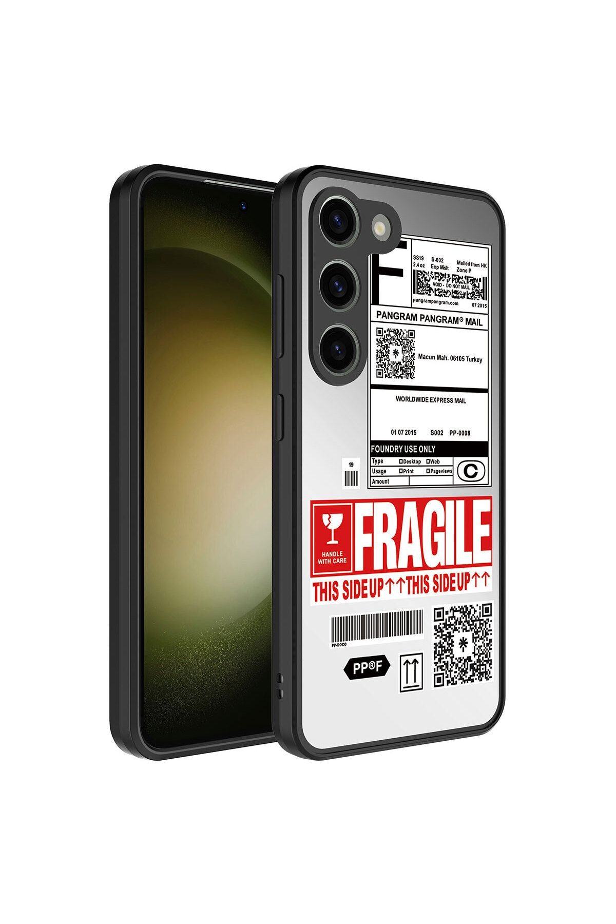 Galaxy S23 Uyumlu Aynalı Desenli Kamera Korumalı Parlak Mirror Kılıf-Fragile