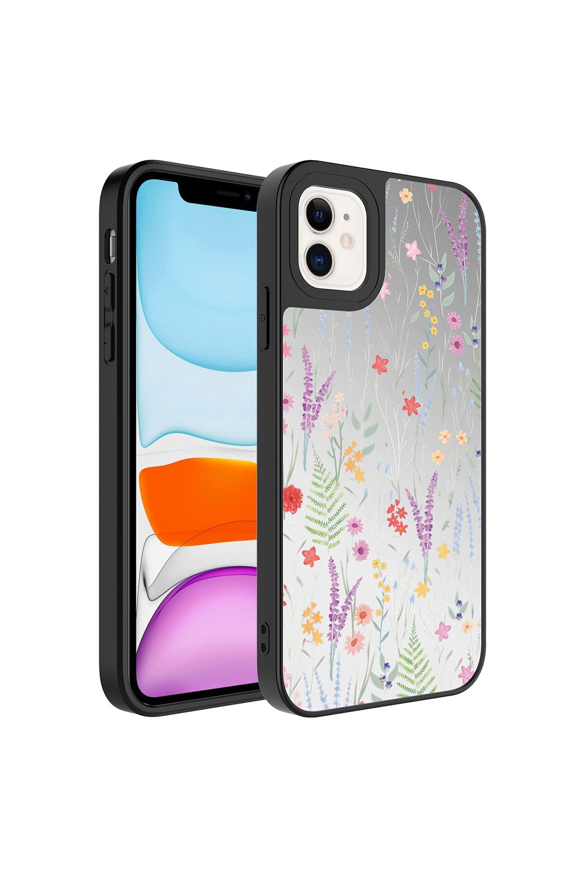 iPhone 11 Uyumlu Aynalı Desenli Kamera Korumalı Parlak Mirror Kılıf-Dallar