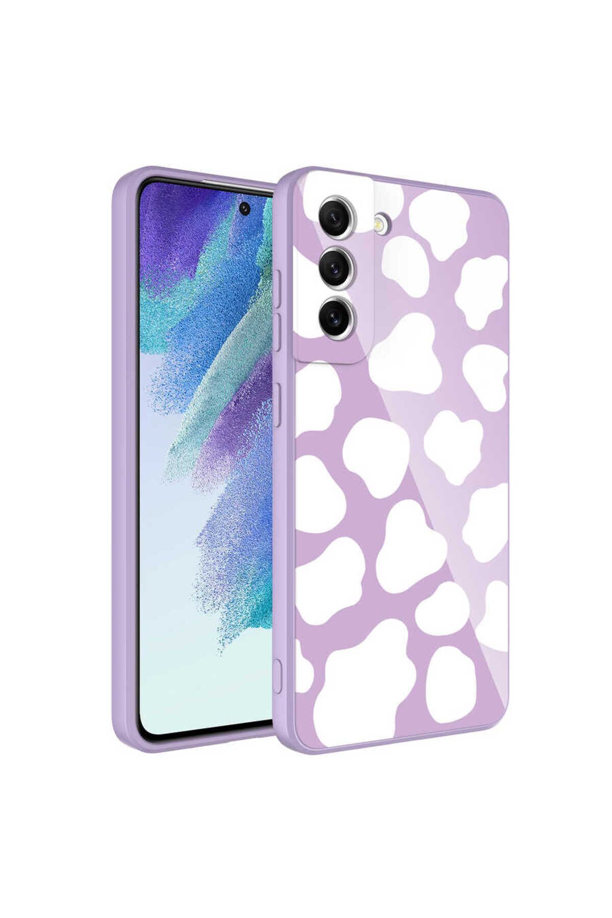 Galaxy S21 FE Uyumlu Kamera Korumalı Desenli Sert Silikon Zore Epoksi Kılıf-NO6