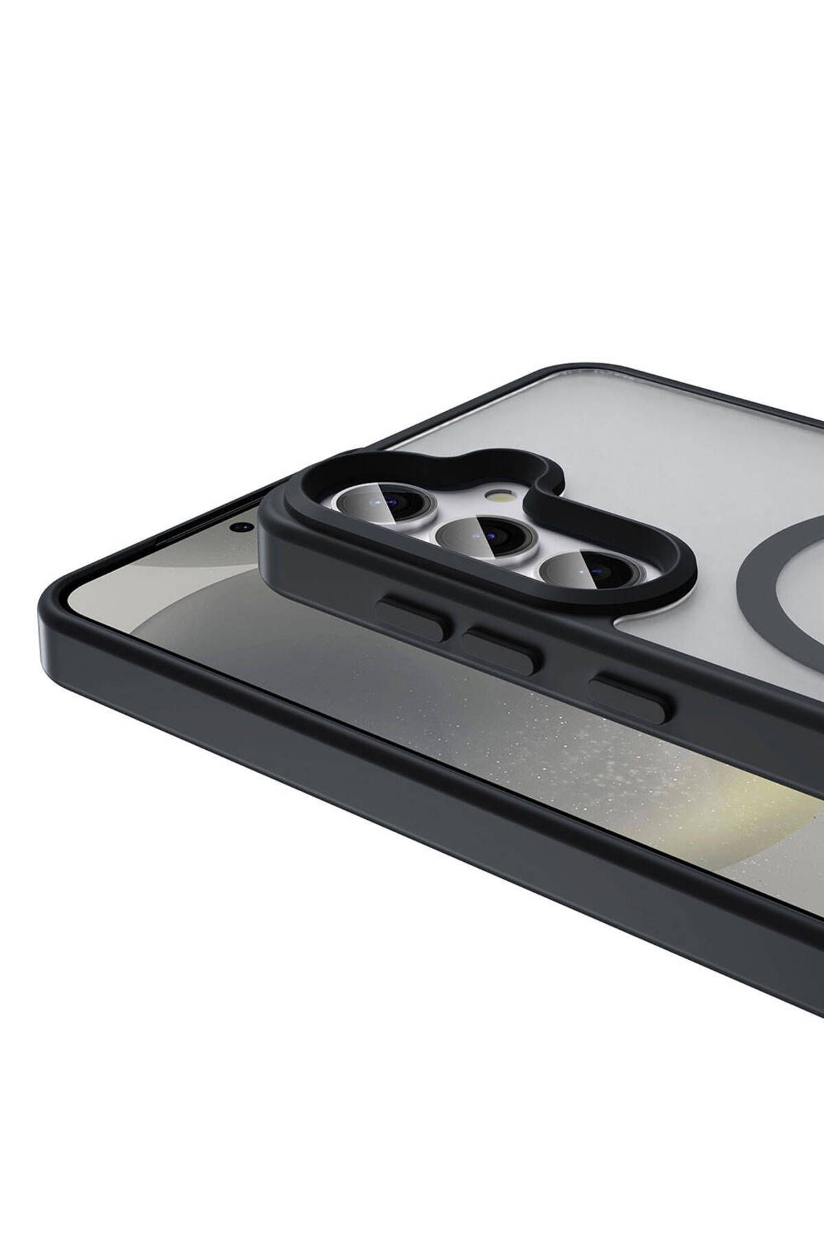 Galaxy S24 Kılıf Magsafe Şarj Özellikli Mat Arka Yüzey Zore Sio Kapak-Siyah Galaxy S24 Kılıf Magsafe Şarj Özellikli Mat Arka Yüzey Zore Sio Kapak-Siyah