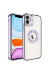 iPhone 11 Uyumlu Kamera Korumalı Logo Gösteren Zore Omega Kılıf-Lila iPhone 11 Uyumlu Kamera Korumalı Logo Gösteren Zore Omega Kılıf-Lila