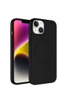 iPhone 14 Uyumlu Magsafe Wireless Şarj Özellikli Pastel Renk Silikon Zore Plas Kılıf-Siyah iPhone 14 Uyumlu Magsafe Wireless Şarj Özellikli Pastel Renk Silikon Zore Plas Kılıf-Siyah