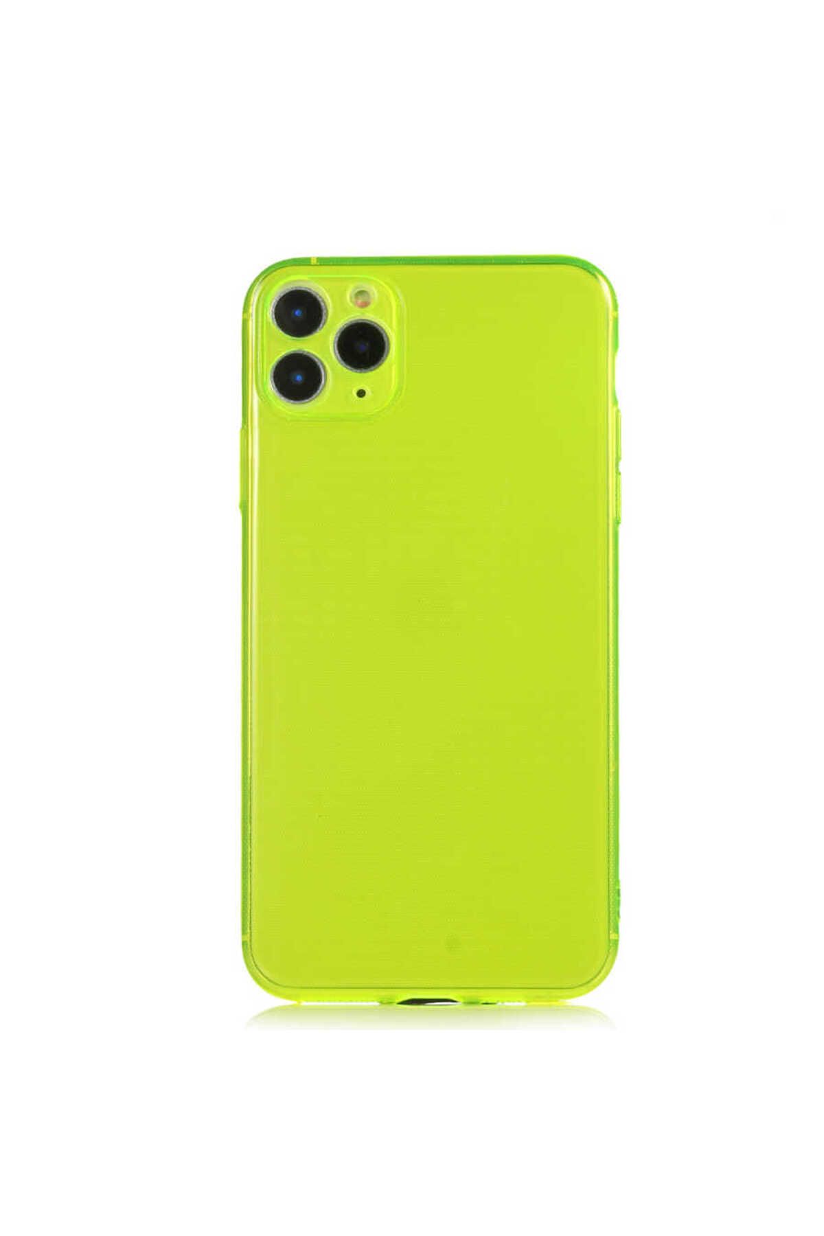 iPhone 11 Pro Max Uyumlu Zore Mun Silikon-Sarı