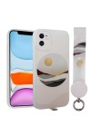 iPhone 11 Uyumlu Desenli El Askılı İpli Zore Arte Silikon Kılıf-NO2 iPhone 11 Uyumlu Desenli El Askılı İpli Zore Arte Silikon Kılıf-NO2