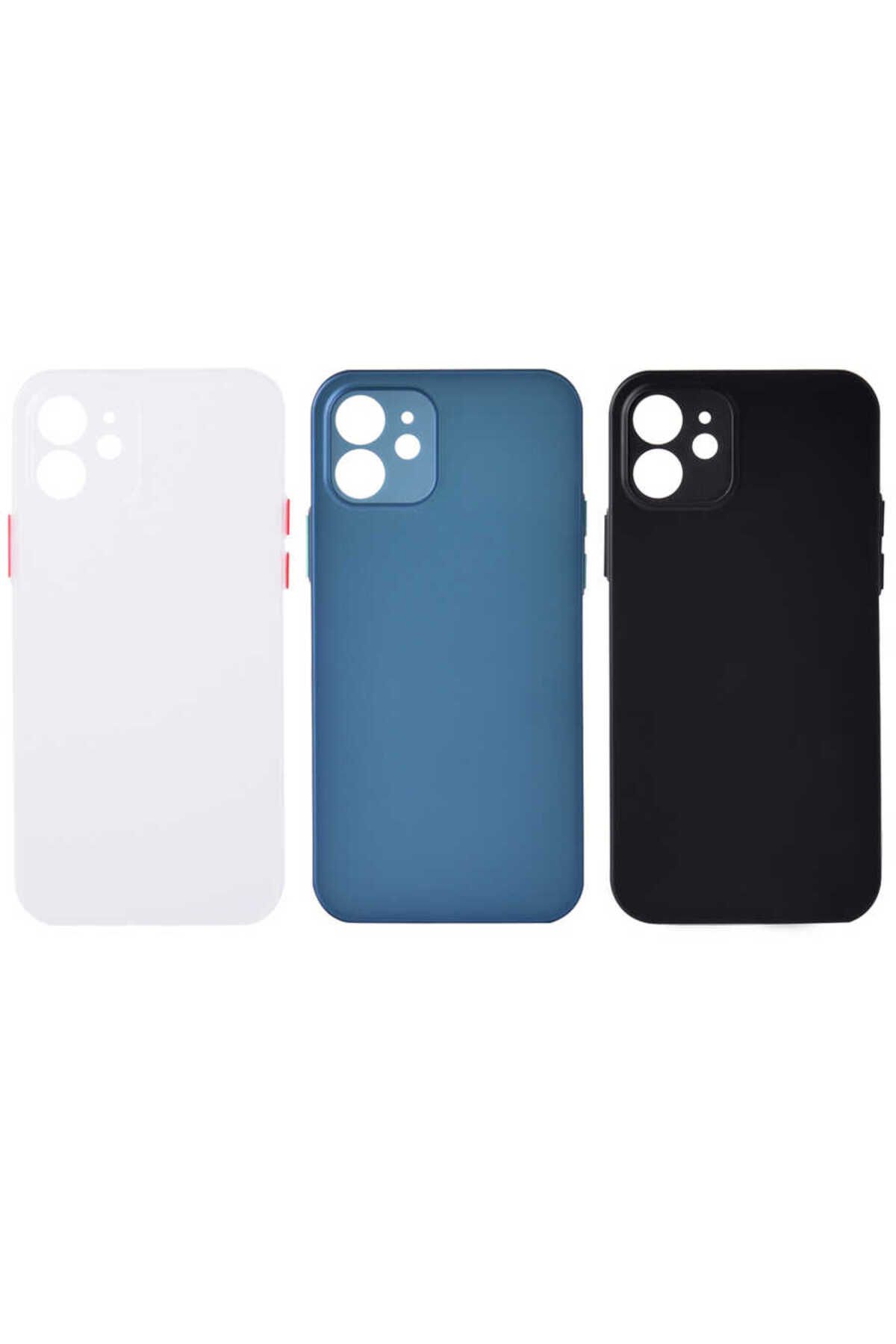 iPhone 12 Mini Uyumlu  Slims Kılıf-Siyah