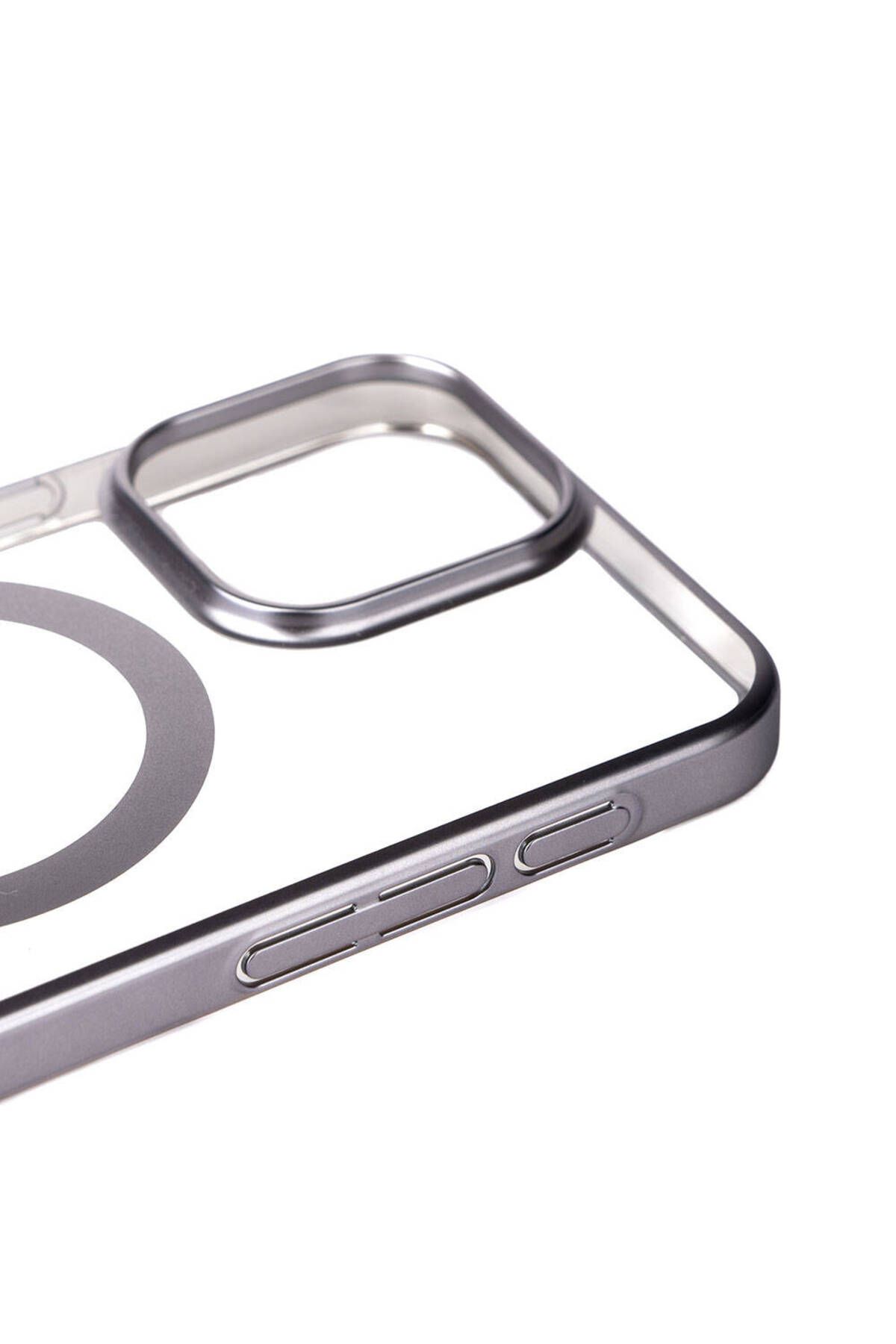 iPhone 15 Pro Uyumlu Wireless Şarj Özellikli Sert PC Zore Mat Riksos Magsafe Kılıf-Lacivert