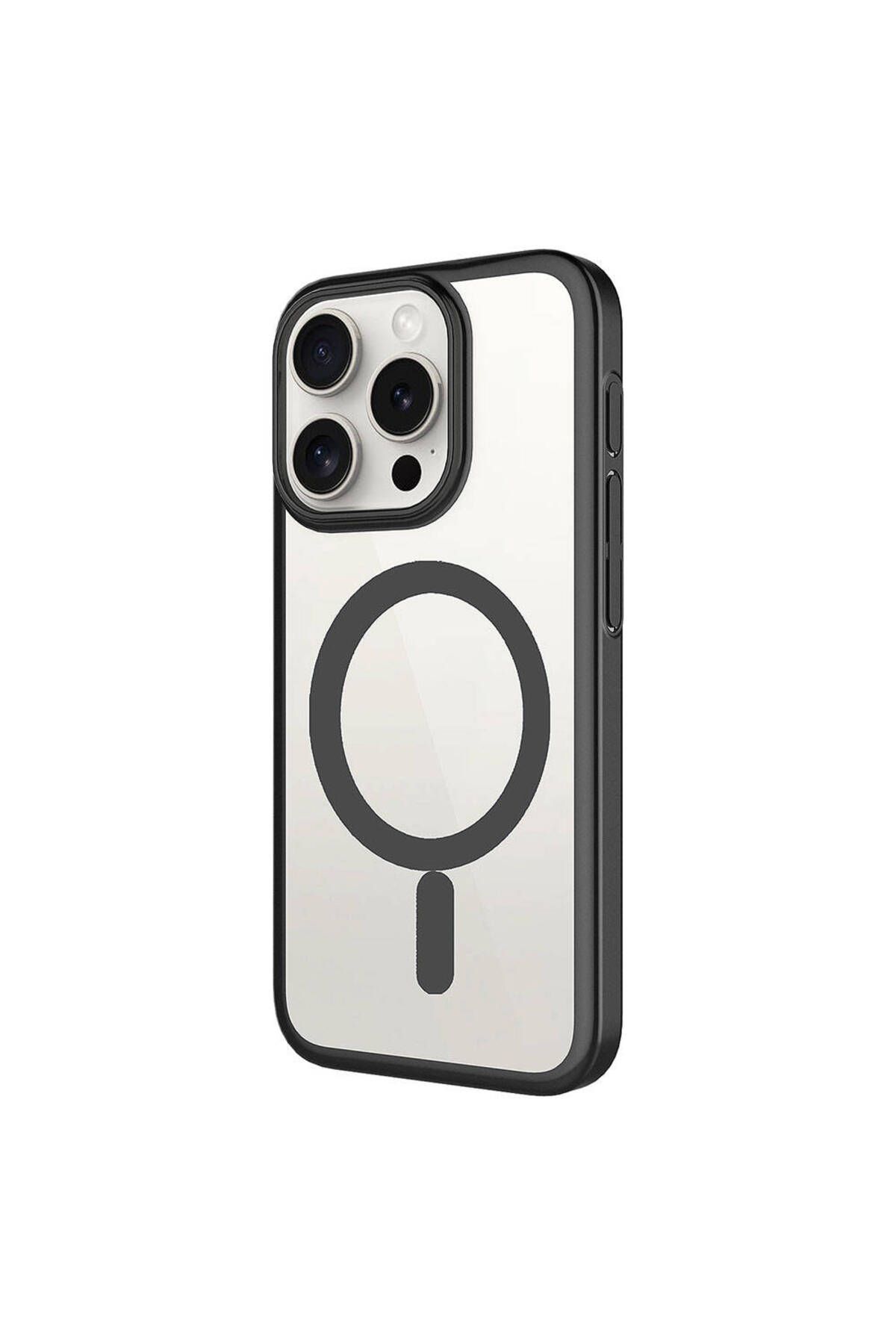 iPhone 15 Pro Uyumlu Wireless Şarj Özellikli Sert PC Zore Mat Riksos Magsafe Kılıf-Lacivert iPhone 15 Pro Uyumlu Wireless Şarj Özellikli Sert PC Zore Mat Riksos Magsafe Kılıf-Lacivert