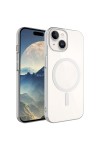 iPhone 15 Uyumlu Zore Wireless Şarj Özellikli Pixel Magsafe Kılıf-Gümüş iPhone 15 Uyumlu Zore Wireless Şarj Özellikli Pixel Magsafe Kılıf-Gümüş