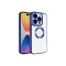 iPhone 15 Pro Uyumlu Kamera Korumalı Logo Gösteren Zore Omega Kılıf-Midnight