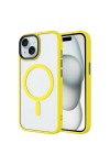 iPhone 15 Pro Uyumlu Mat Arka Yüzey Wireless Şarj Özellikli Zore Flet Magsafe Kılıf-Sarı iPhone 15 Pro Uyumlu Mat Arka Yüzey Wireless Şarj Özellikli Zore Flet Magsafe Kılıf-Sarı