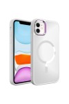 iPhone 11 Uyumlu Magsafe Wireless Şarj Özellikli Zore Stil Kılıf-Beyaz iPhone 11 Uyumlu Magsafe Wireless Şarj Özellikli Zore Stil Kılıf-Beyaz