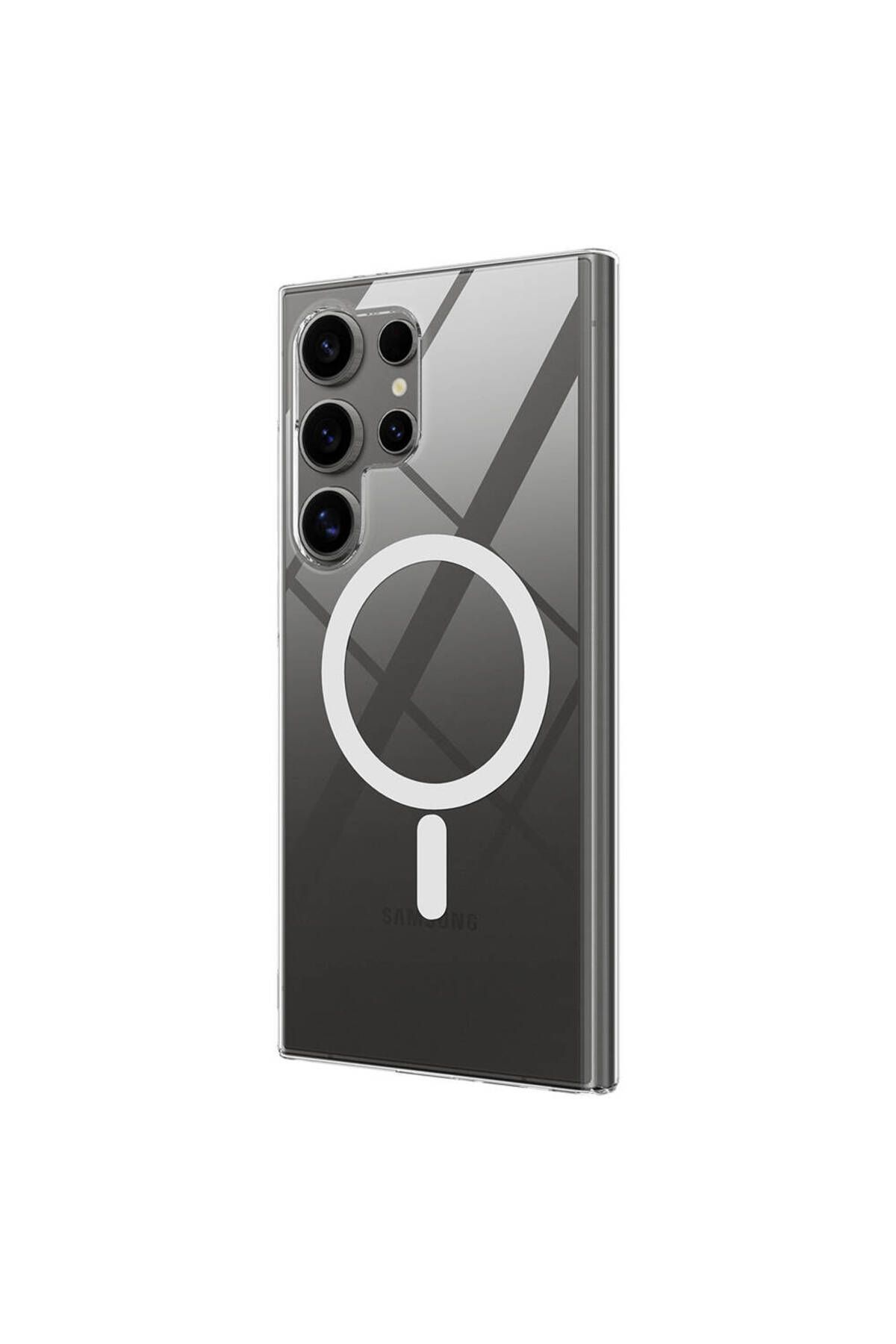 Galaxy S24 Ultra Kılıf Kamera Korumalı Magsafe Sert PC Zore Porto Kapak-Renksiz Galaxy S24 Ultra Kılıf Kamera Korumalı Magsafe Sert PC Zore Porto Kapak-Renksiz