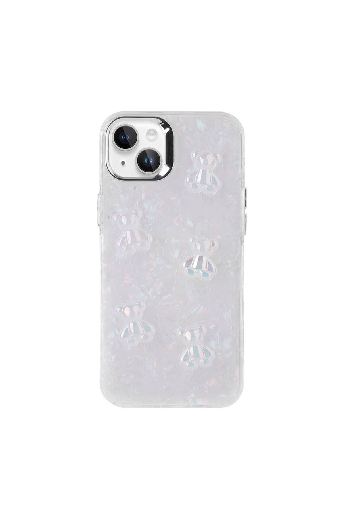 iPhone 15 Uyumlu Kabartma Figürlü Parlak Zore Eralli Silikon Kılıf-Ayı iPhone 15 Uyumlu Kabartma Figürlü Parlak Zore Eralli Silikon Kılıf-Ayı
