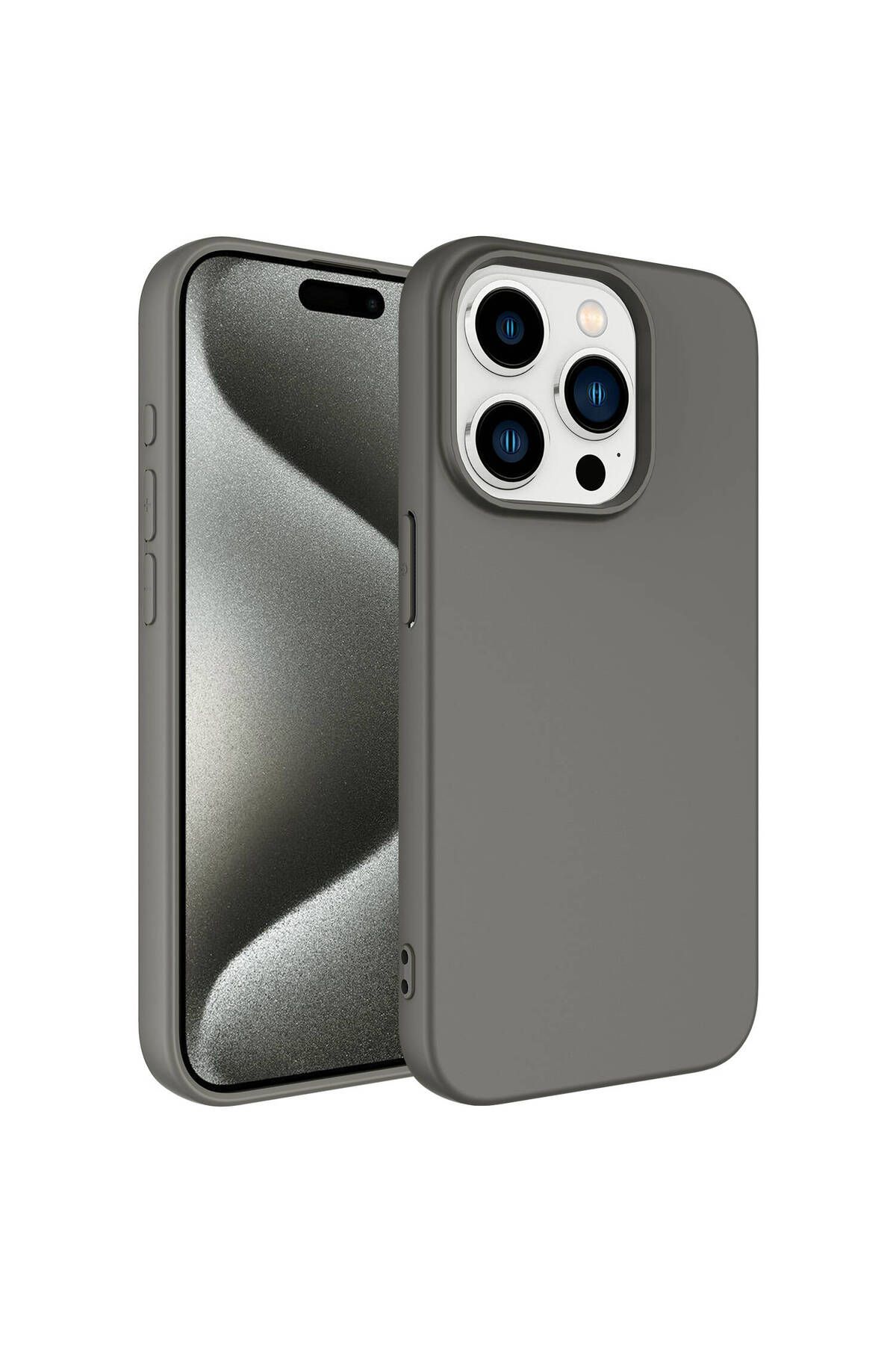 iPhone 15 Pro Uyumlu Zore LSR Lansman Kılıf-Titanyum