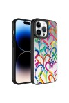 iPhone 14 Pro Max Uyumlu Aynalı Desenli Kamera Korumalı Parlak Zore Mirror Kılıf-Kalp iPhone 14 Pro Max Uyumlu Aynalı Desenli Kamera Korumalı Parlak Zore Mirror Kılıf-Kalp