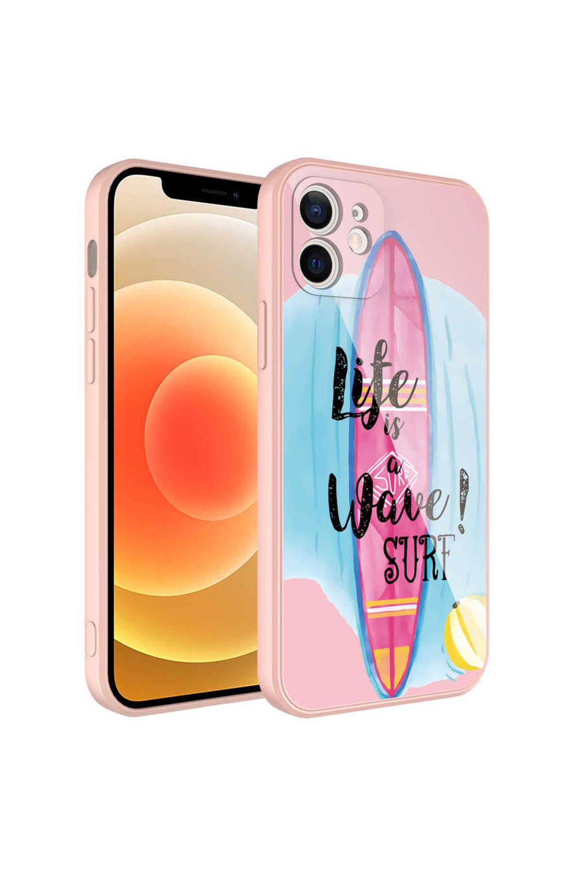 iPhone 11 Uyumlu Kamera Korumalı Desenli Sert Silikon Zore Epoksi Kılıf-NO10