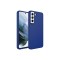 Galaxy S21 FE Uyumlu Metal Çerçeve ve Buton Tasarımlı Silikon Zore Luna Kılıf-Lacivert