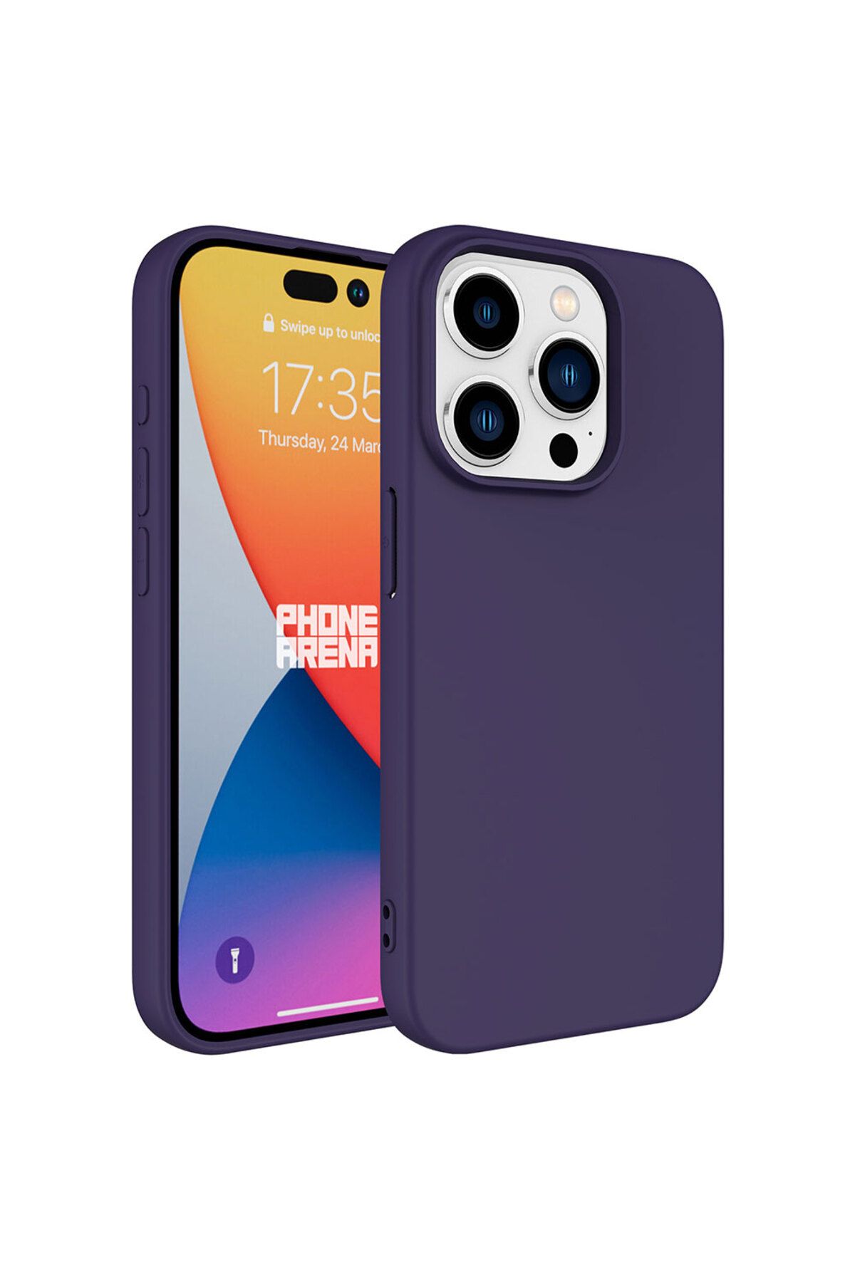iPhone 15 Pro Uyumlu Zore LSR Lansman Kılıf-Derin Mor