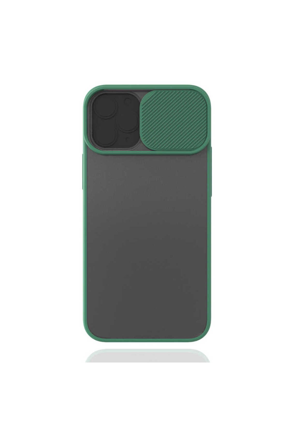 iPhone 12 Mini Uyumlu Zore LCSMX-i Kılıf-Koyu Yeşil