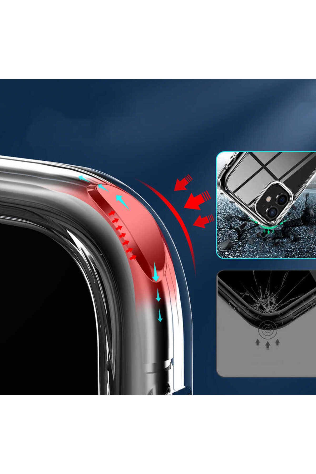 iPhone 11 Uyumlu Standlı Şeffaf Silikon Zore L-Stand Kılıf-Renksiz iPhone 11 Uyumlu Standlı Şeffaf Silikon Zore L-Stand Kılıf-Renksiz